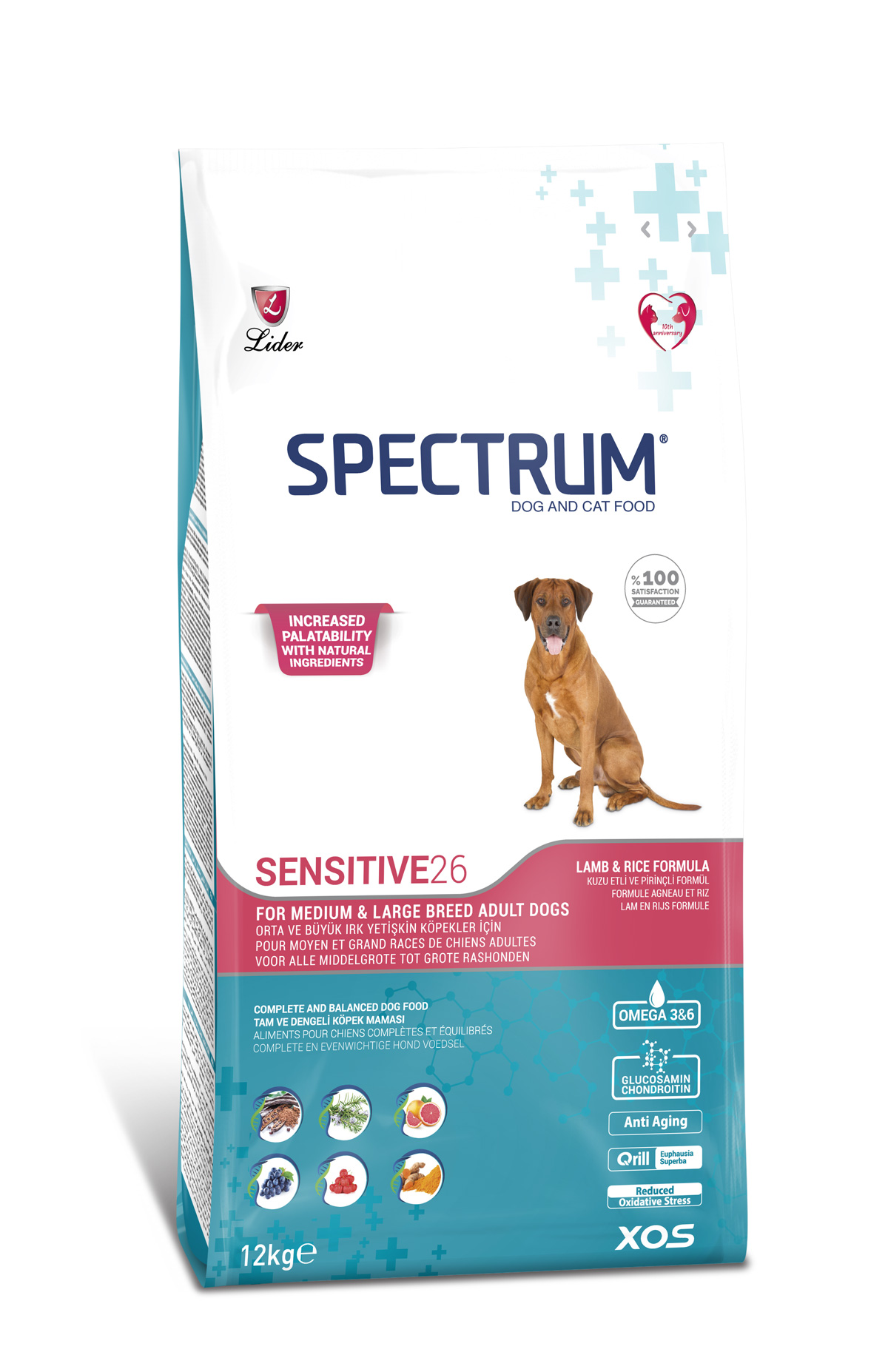 Spectrum SENSITIVE26 Yetişkin Kuzu Etli Köpek Maması 12 Kg