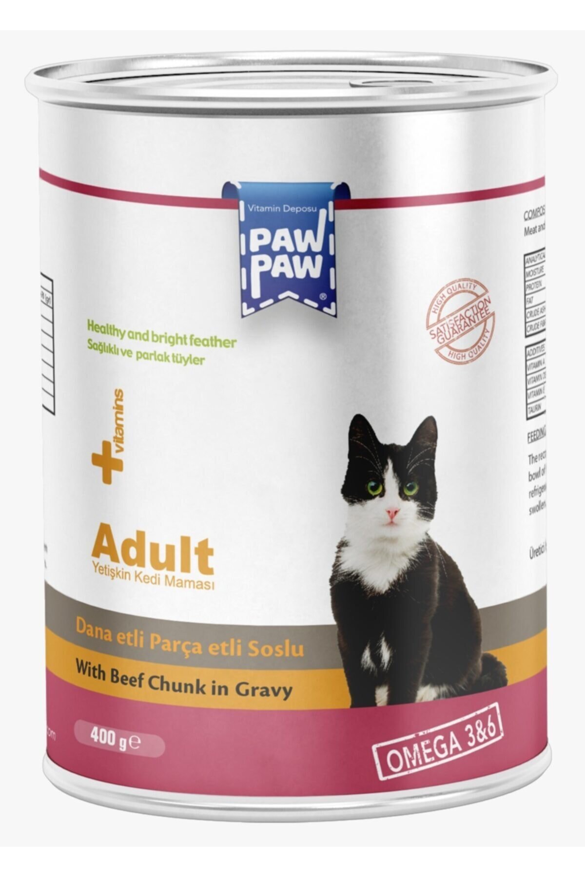 Paw Paw Kedi Konservesi Çeşitleri 400 Gr X 24 Adet