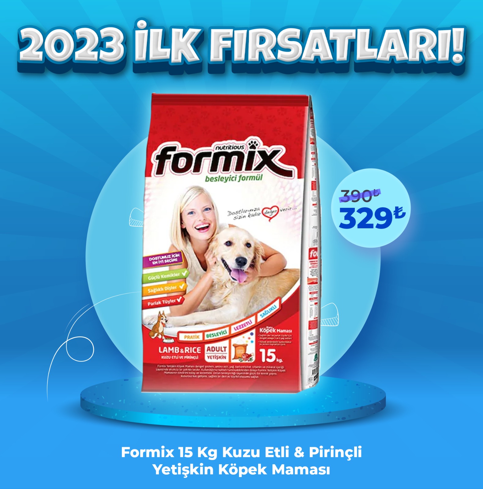 Formix 15 Kg Kuzu Etli Pirinçli Yetişkin Köpek Maması