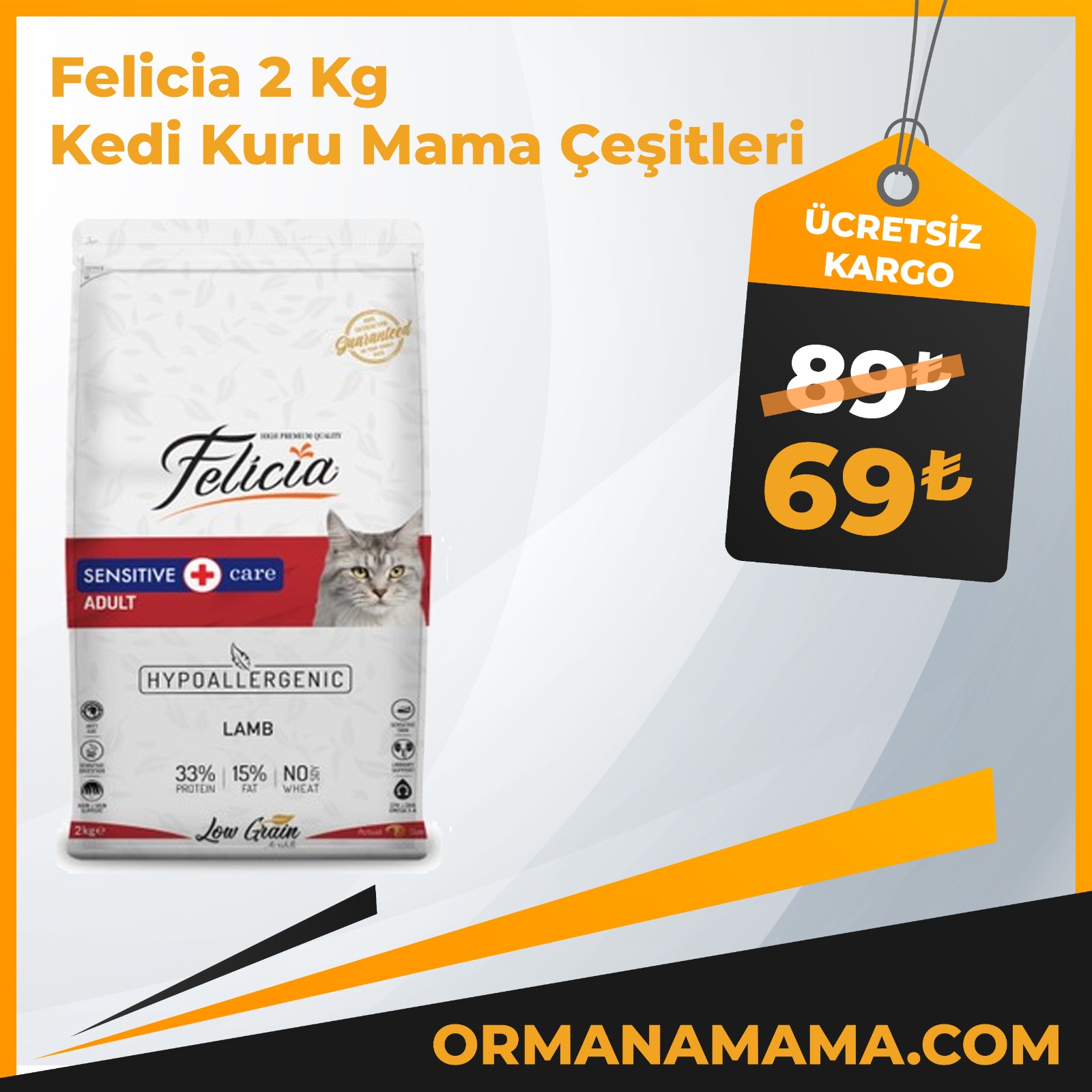 Felicia 2 Kg Kedi Kuru Mama Çeşitleri