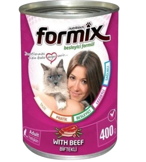 Formix Biftekli Yetişkin Kedi Konservesi 400 gr x 24 Adet
