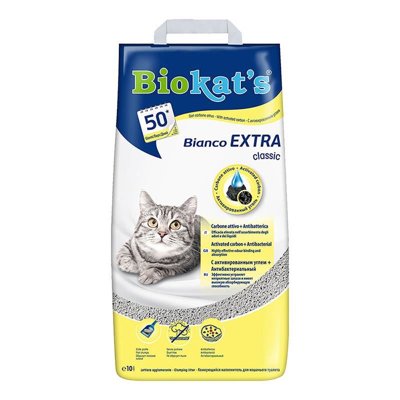 Biokat's Bianco Extra Hijyenik Topaklanan Bentonit Kedi Kumu 10lt