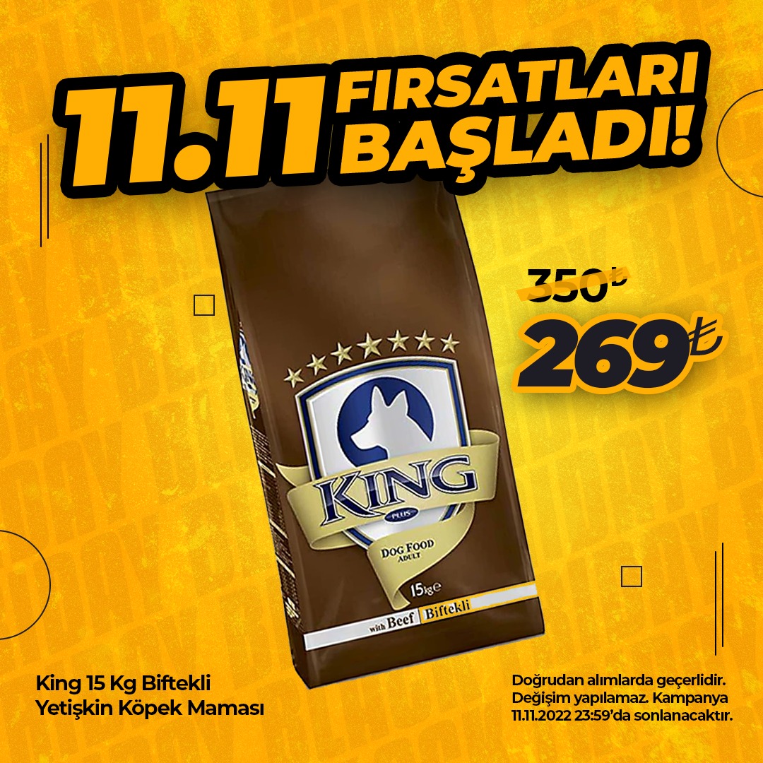 King Biftekli Yetişkin Köpek Maması 15 Kg