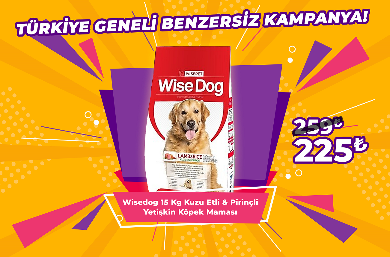 Wisedog 15 Kg Kuzu Etli & Pirinçli Yetişkin Köpek Maması