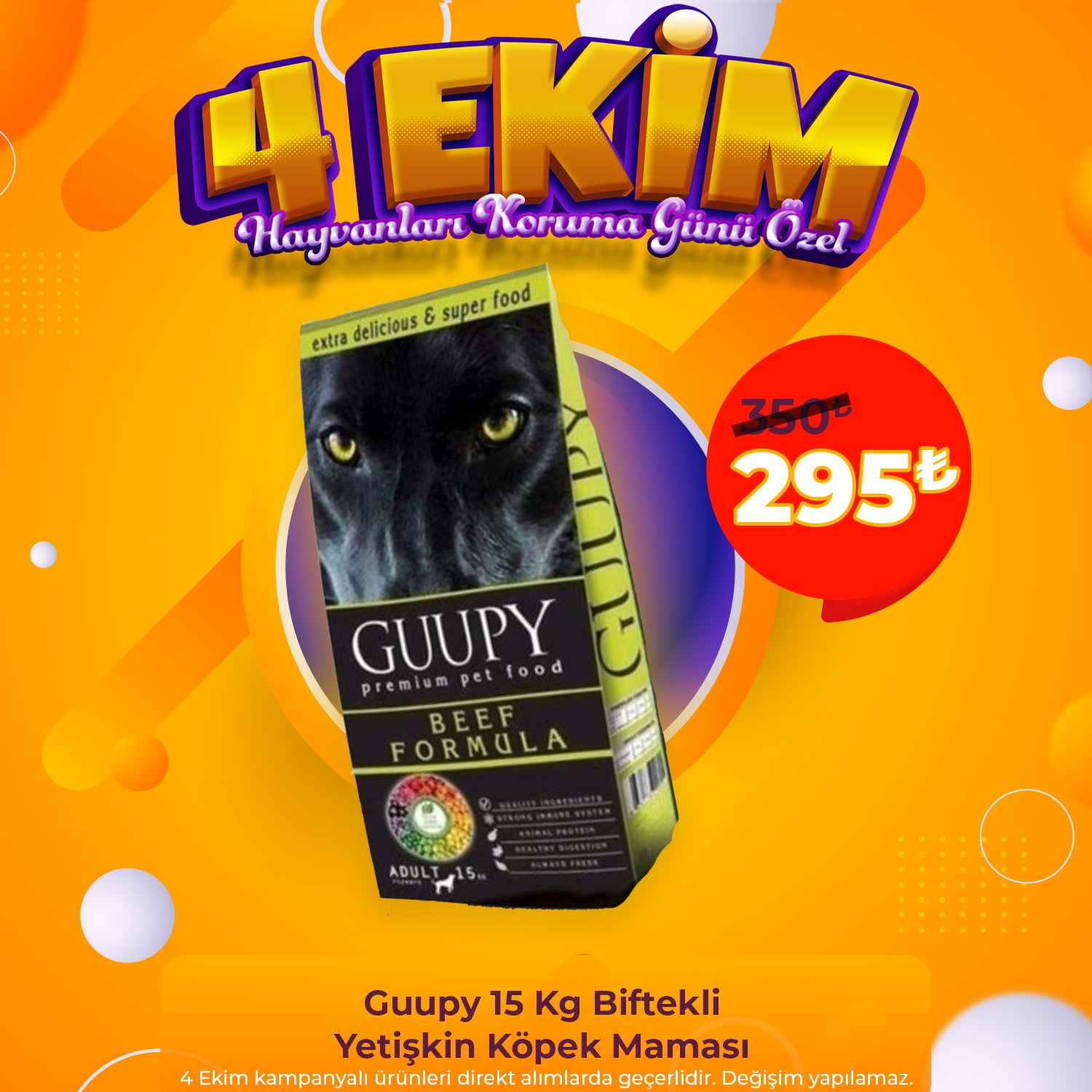 Guupy 15 Kg Biftekli Yetişkin Köpek Maması