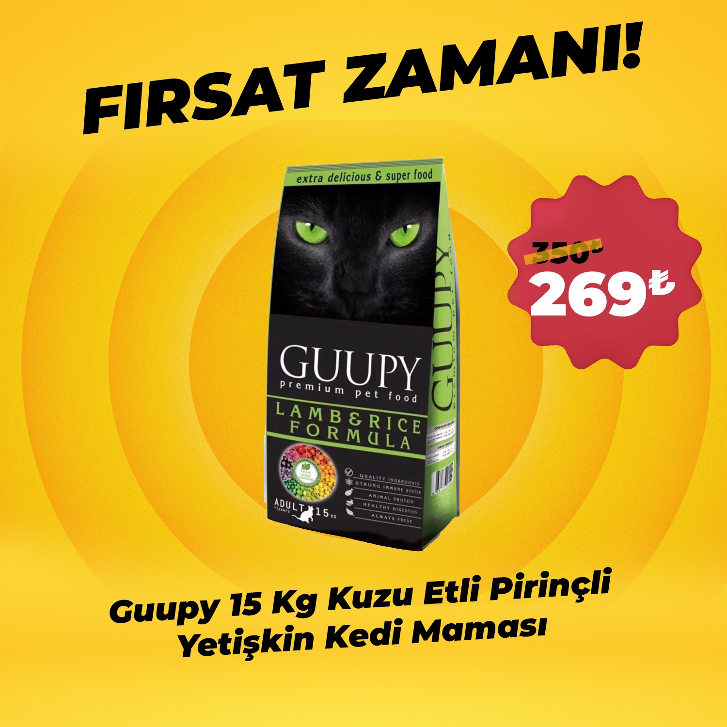 Guupy 15 Kg Kuzu Etli Yetişkin Köpek Maması