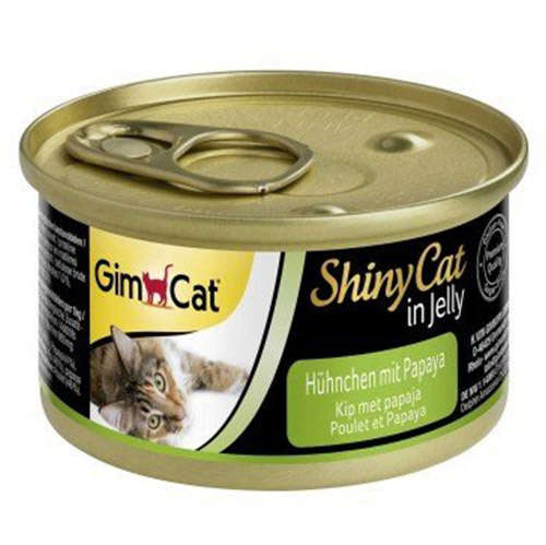 GimCat Shinycat in Jelly Tavuk ve Papaya Meyveli 70gr x24 Adet