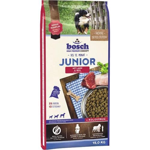 Bosch Junior Lamb - Rice Kuzu Etli Pirinçli Yavru Köpek Maması 15 Kg