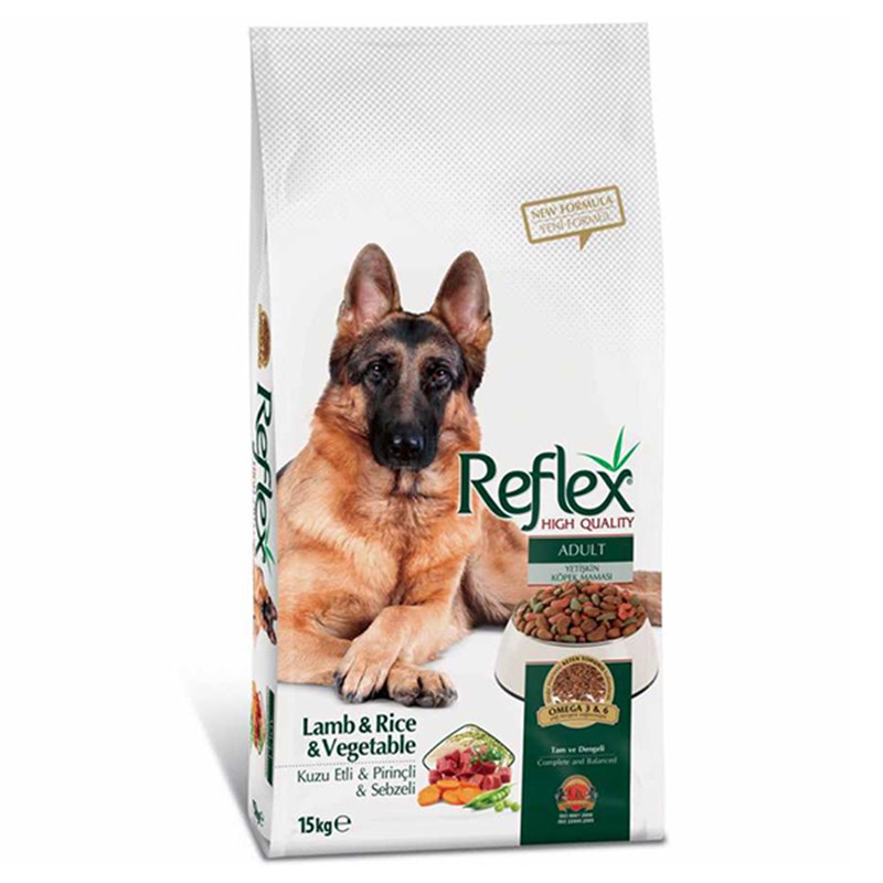 Reflex 15 Kg Kuzu Etli Sebzeli Yetişkin Köpek Maması