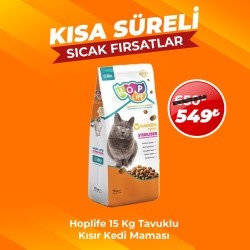 Hop Life Tavuklu Kısırlaştırılmış Kedi Maması 15 Kg