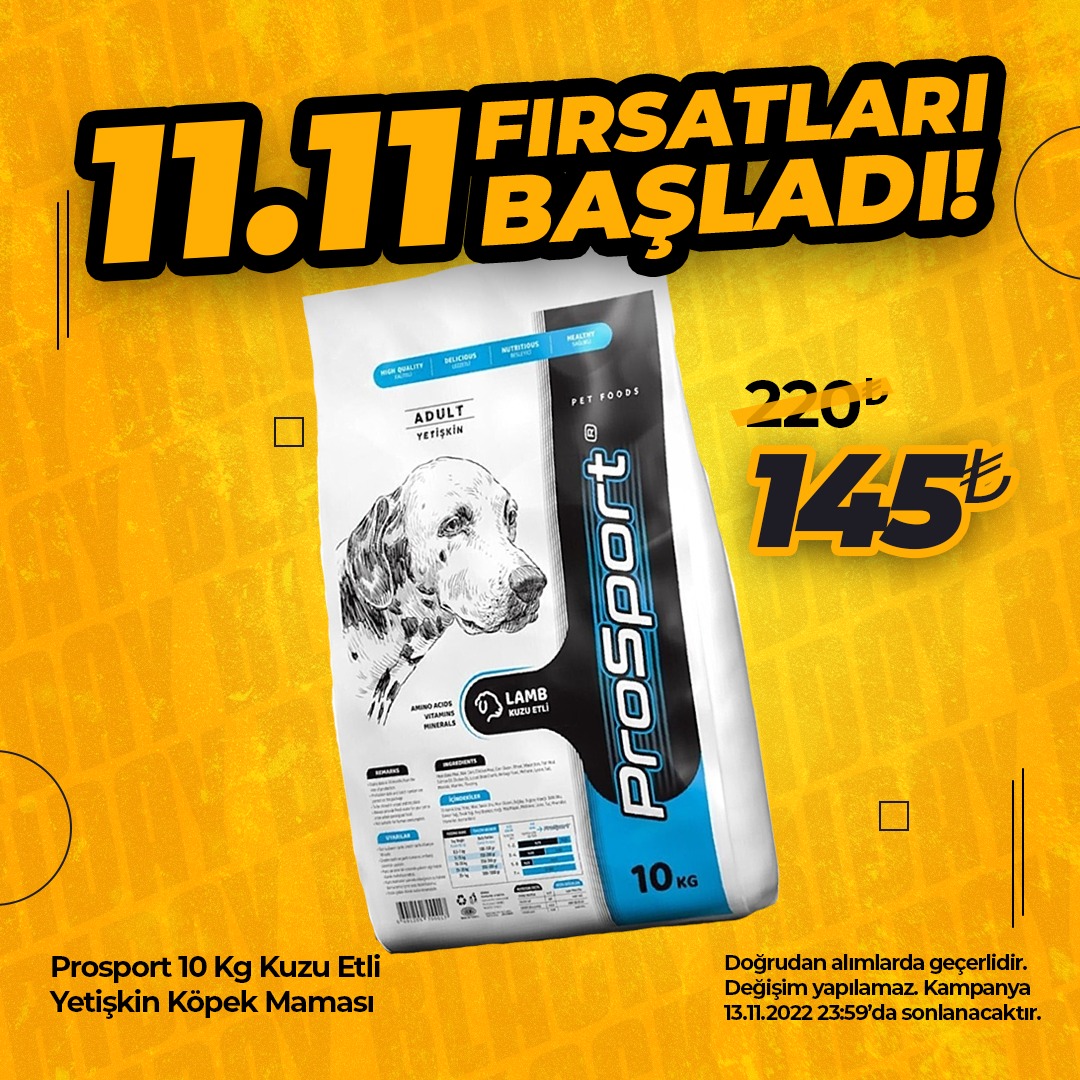 ProSport Kuzu Etli Yetişkin Köpek Maması 10 KG