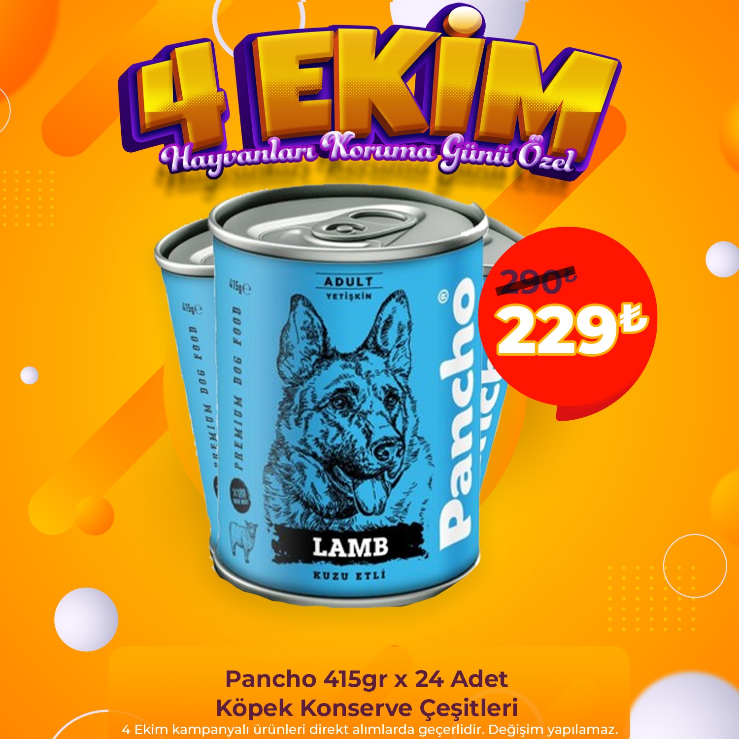Pancho 415 gr x 24 Adet Köpek Konserve Çeşitleri