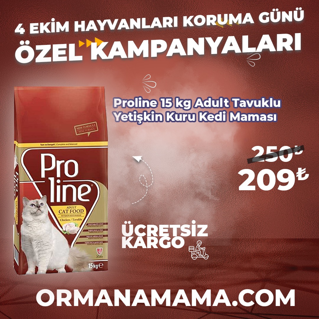 Proline 15 Kg Tavuklu Yetişkin Kedi Maması