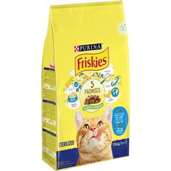 Friskies Sterilised Somonlu Kısırlaştirılmış Yetişkin Kedi Maması 10 Kg