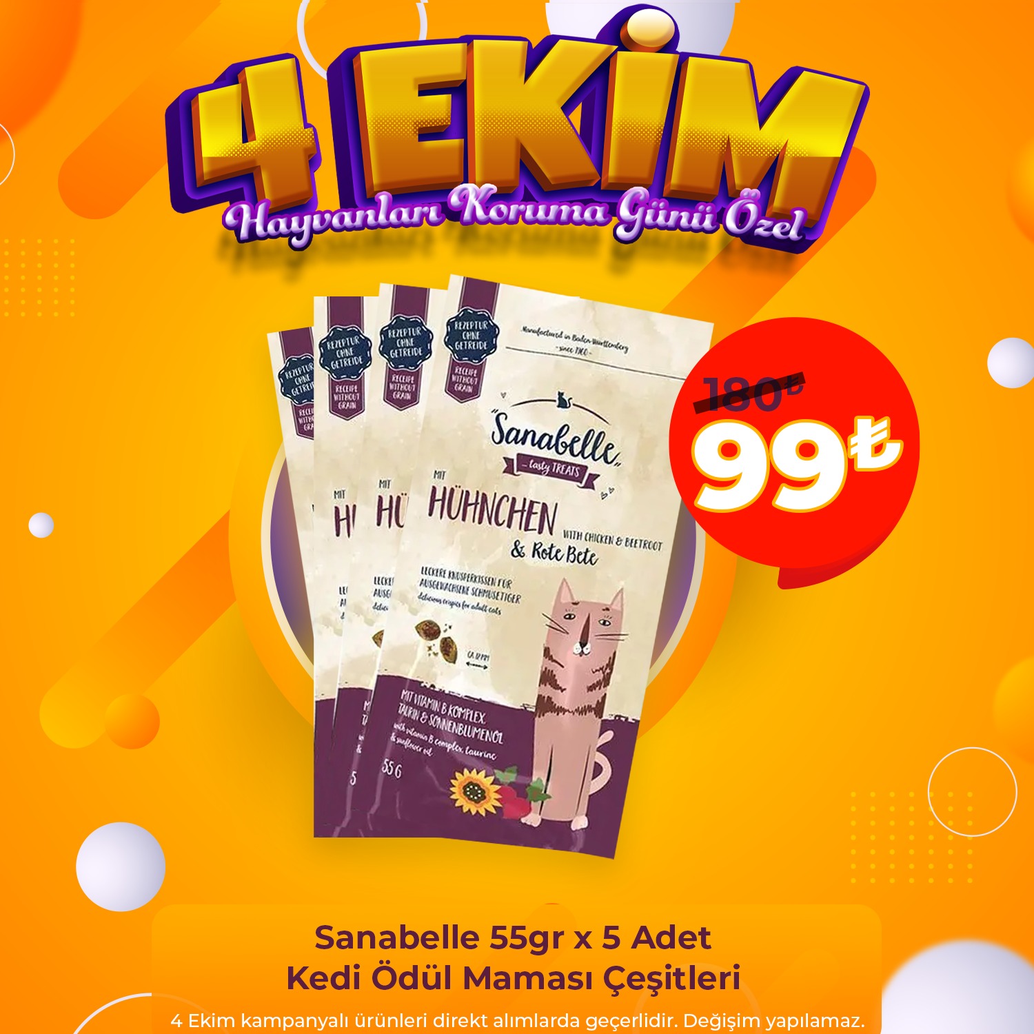 Sanabelle 55gr x 5 Adet Kedi Ödül Maması Çeşitleri