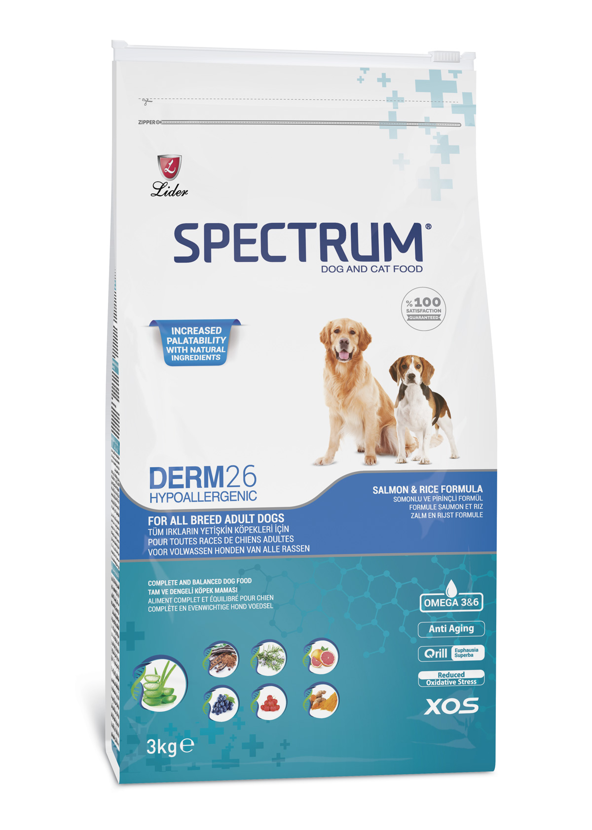 Spectrum Derm26 Hassas Derili Köpek Maması 3 Kg