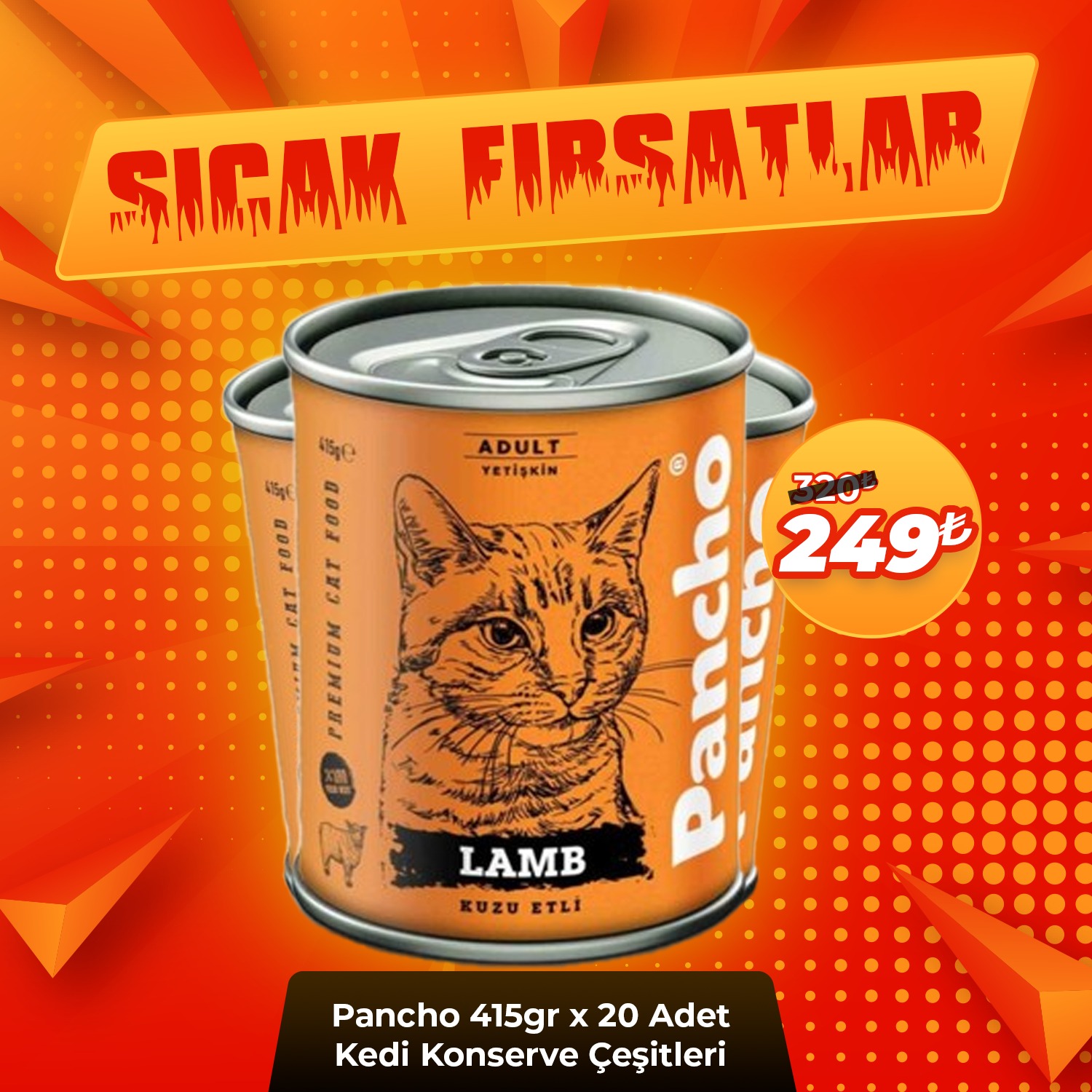 Pancho 415 gr x 20 Adet Kedi Konserve Çeşitleri