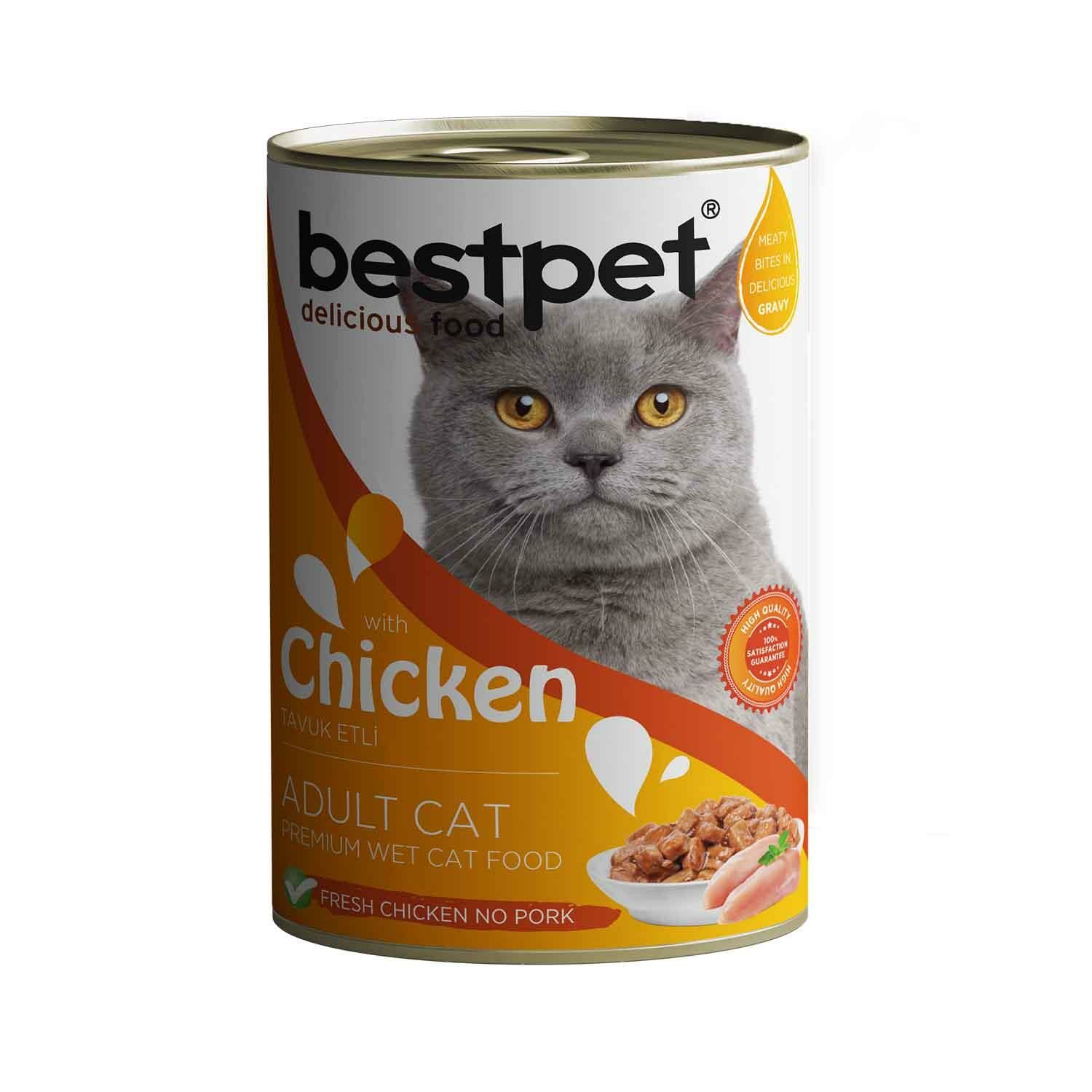 BestPet Tavuklu Yetişkin Kedi Konservesi 400gr