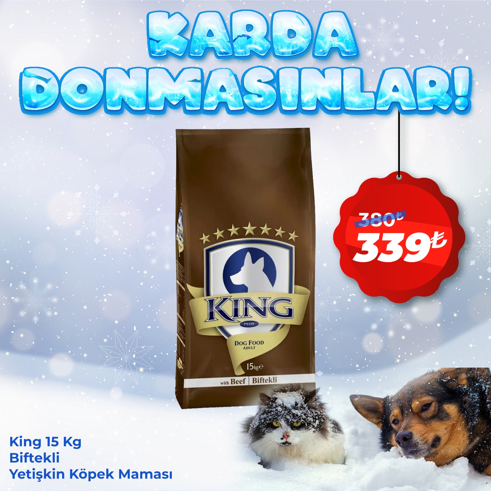 King Biftekli Yetişkin Köpek Maması 15 Kg