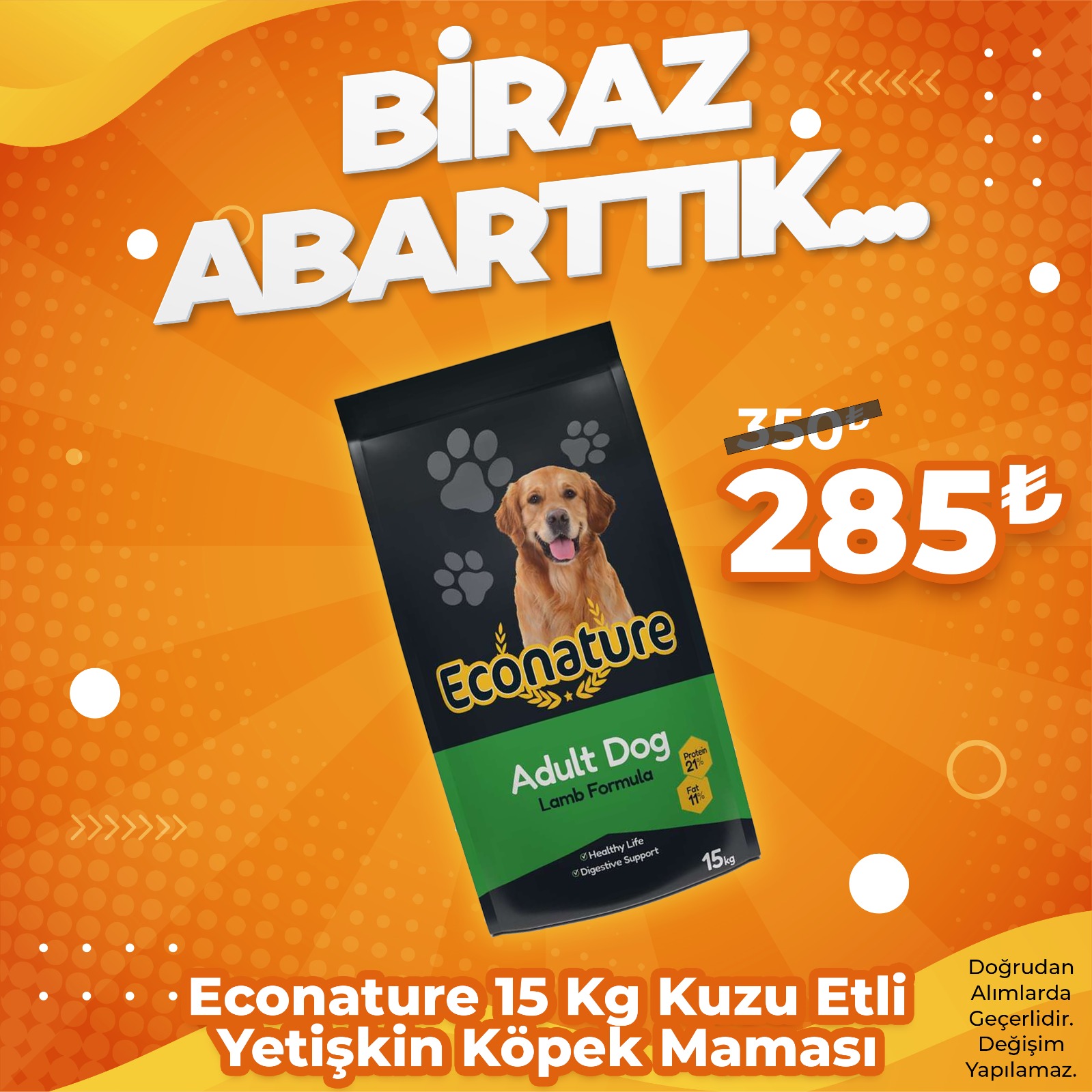 Econature Kuzu Etli 15 Kg Yetişkin Köpek Maması