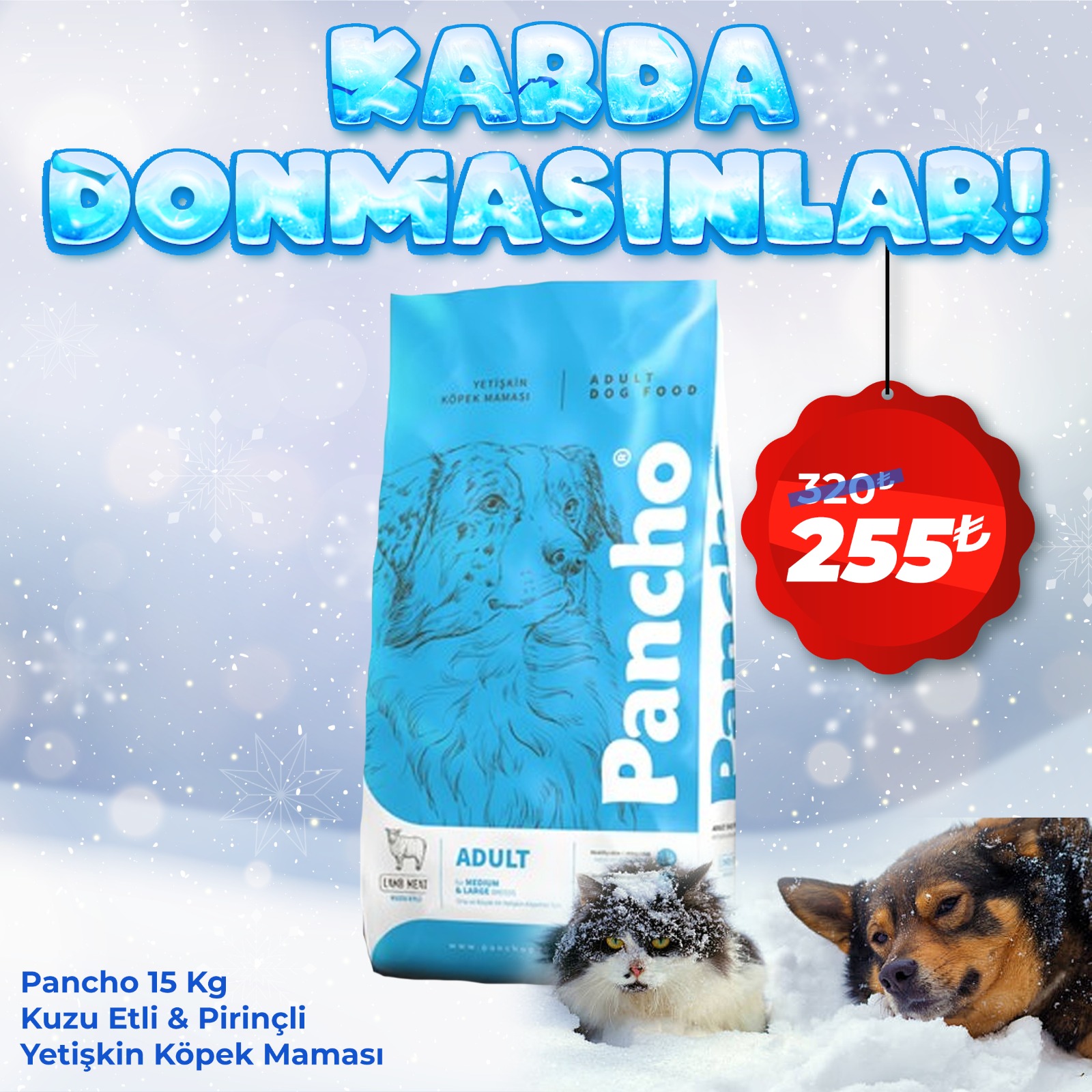 Pancho Kuzu Etli Yetişkin Köpek Maması 15 kg