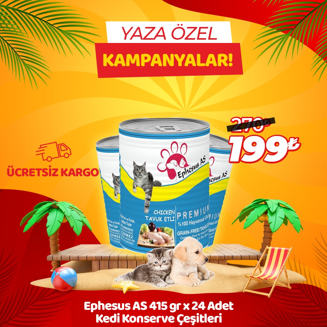 Ephesus As 415 gr x 24 Adet Kedi Konserve Çeşitleri