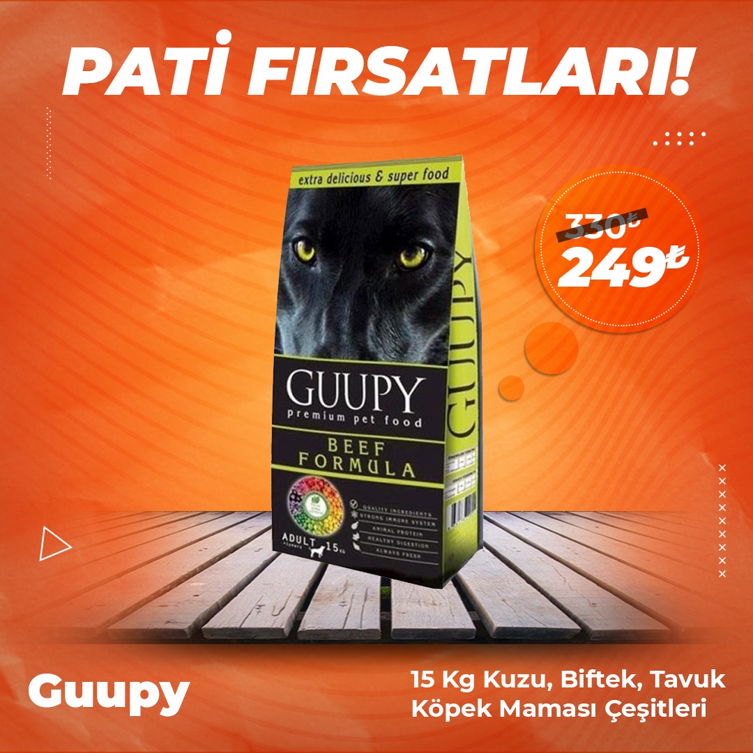 Guupy Yetişkin Köpek Maması Çeşitleri 15 Kg