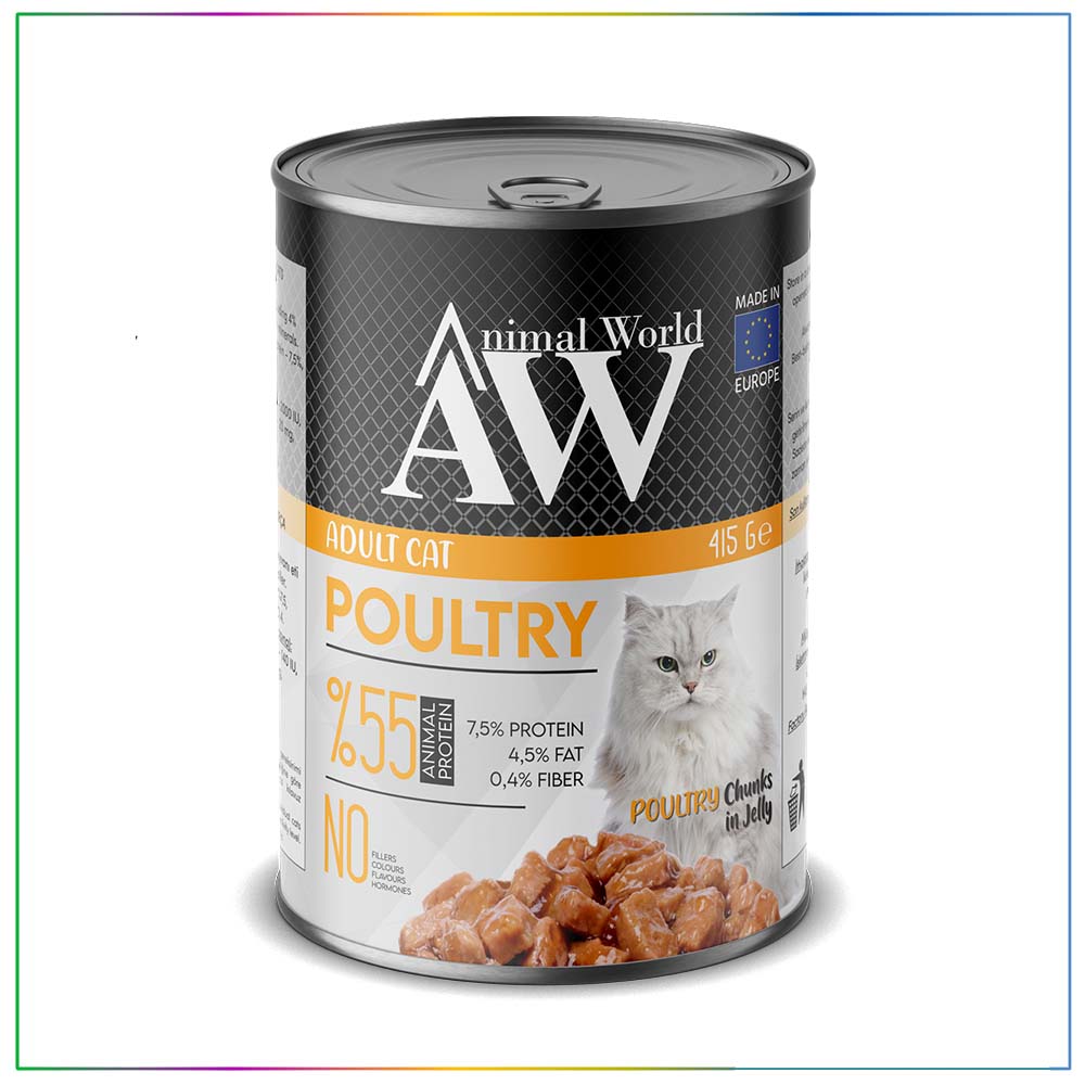 Animal World Yetişkin Kedi Konservesi 415 Gr