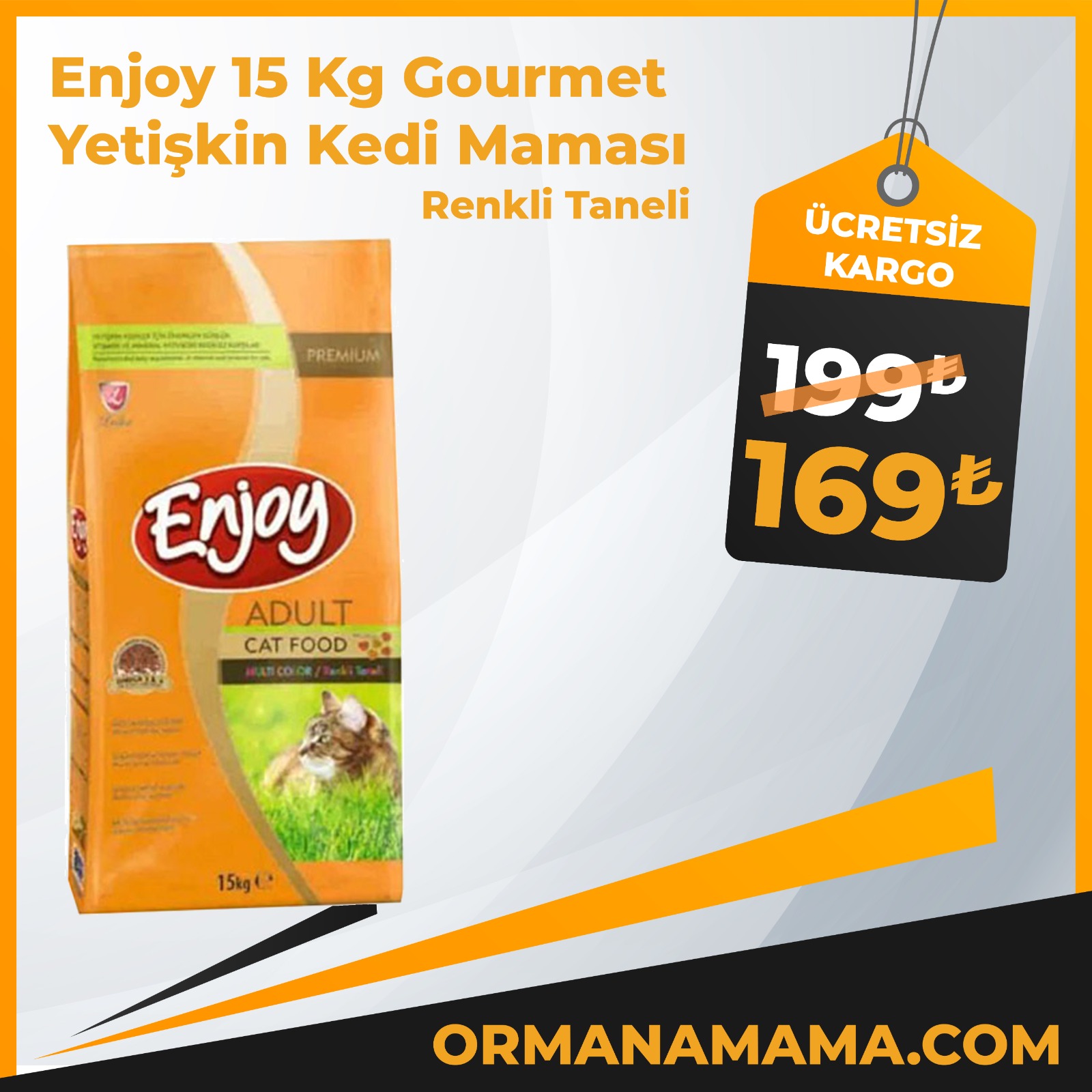 Enjoy 15 Kg Renkli Yetişkin Kedi Maması