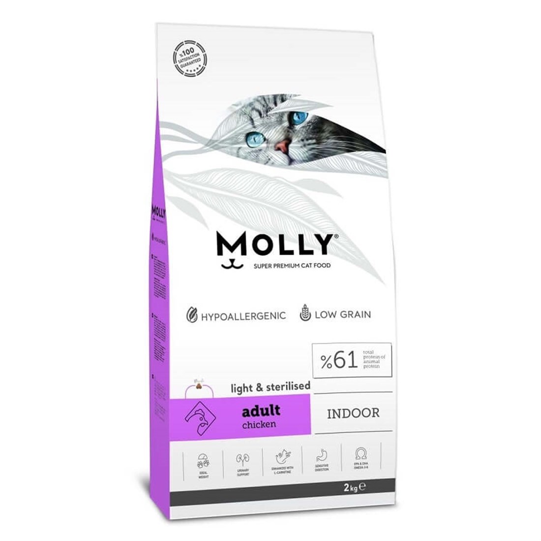 Molly Sterilised Tavuklu Kısırlaştırılmış Kedi Maması 2 kg