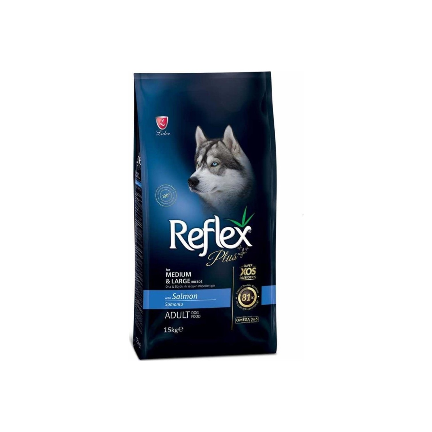 Reflex Plus 15 Kg Somonlu Orta Büyük Irk Yetişkin Köpek Maması
