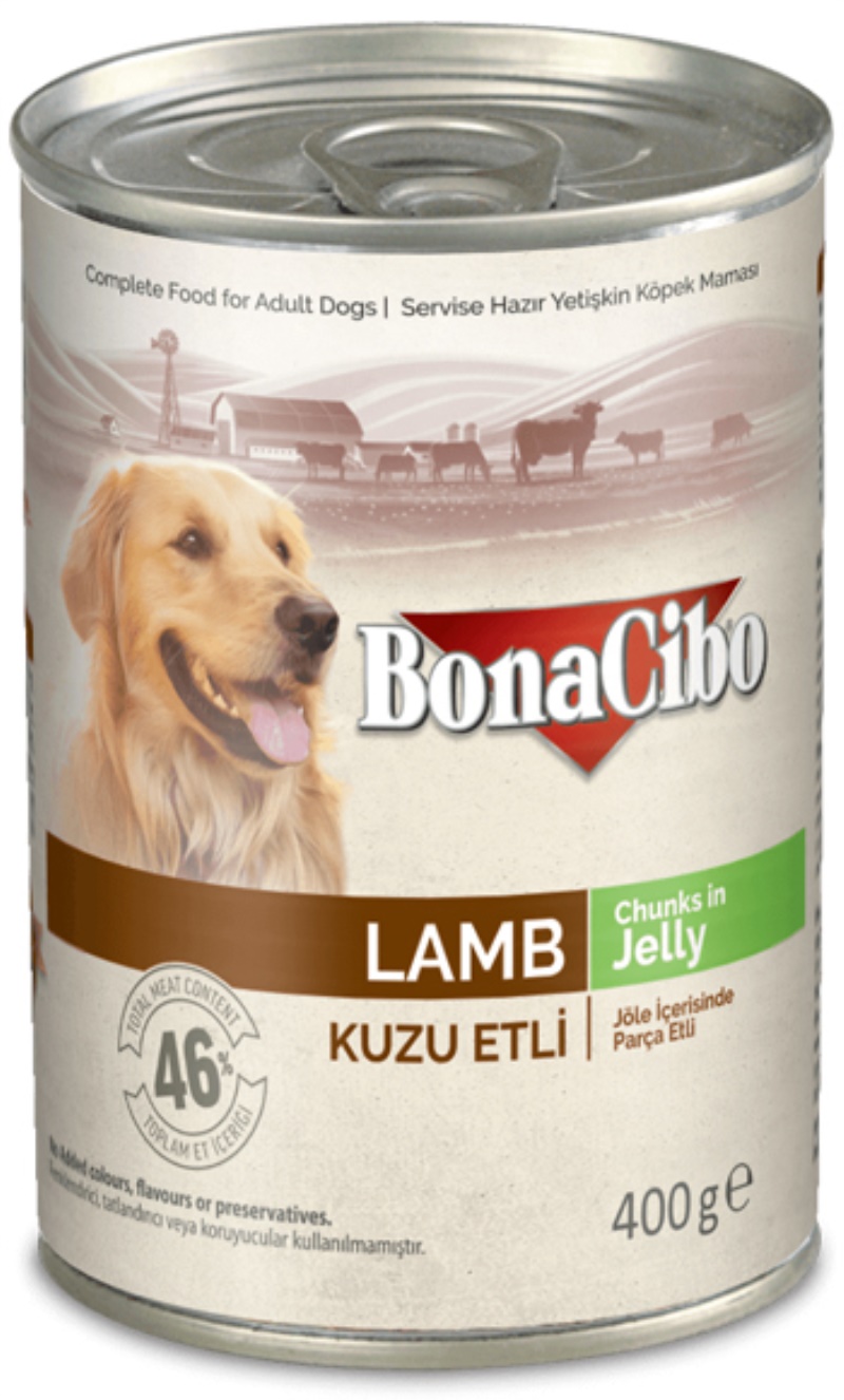 Bonacibo 400 Gr x 1 Adet Jöleli Kuzu Etli Yaş Yetişkin Köpek Maması 