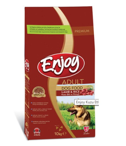 Enjoy Yetişkin Kuzu Etli Pirinçli Köpek Maması 10 Kg