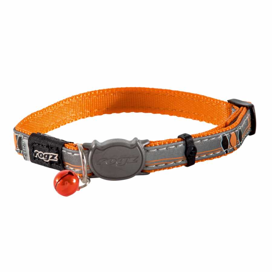 Rogz Kedi Boyun Tasması Kuş Desenli Turuncu Small 11 mm 20-31 cm