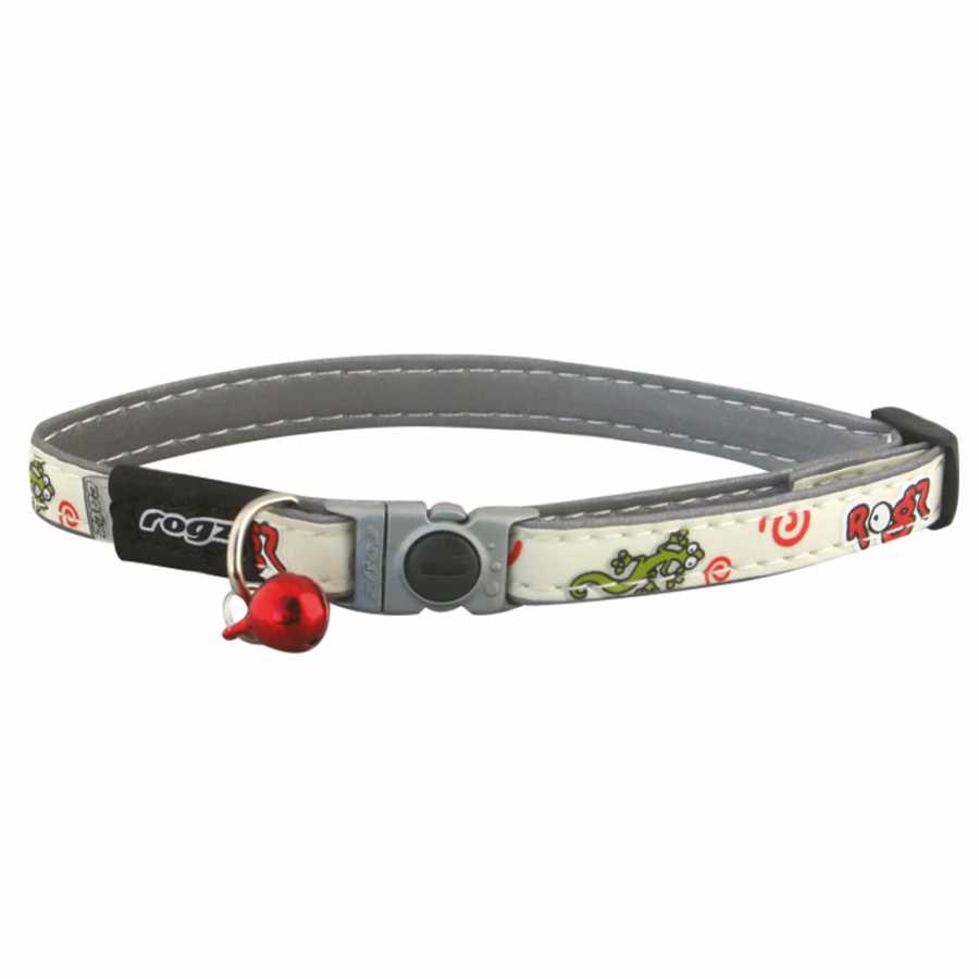 Rogz Kedi Boyun Tasması Yeşil Kertenkele Desenli Small 11 mm 20-31 cm