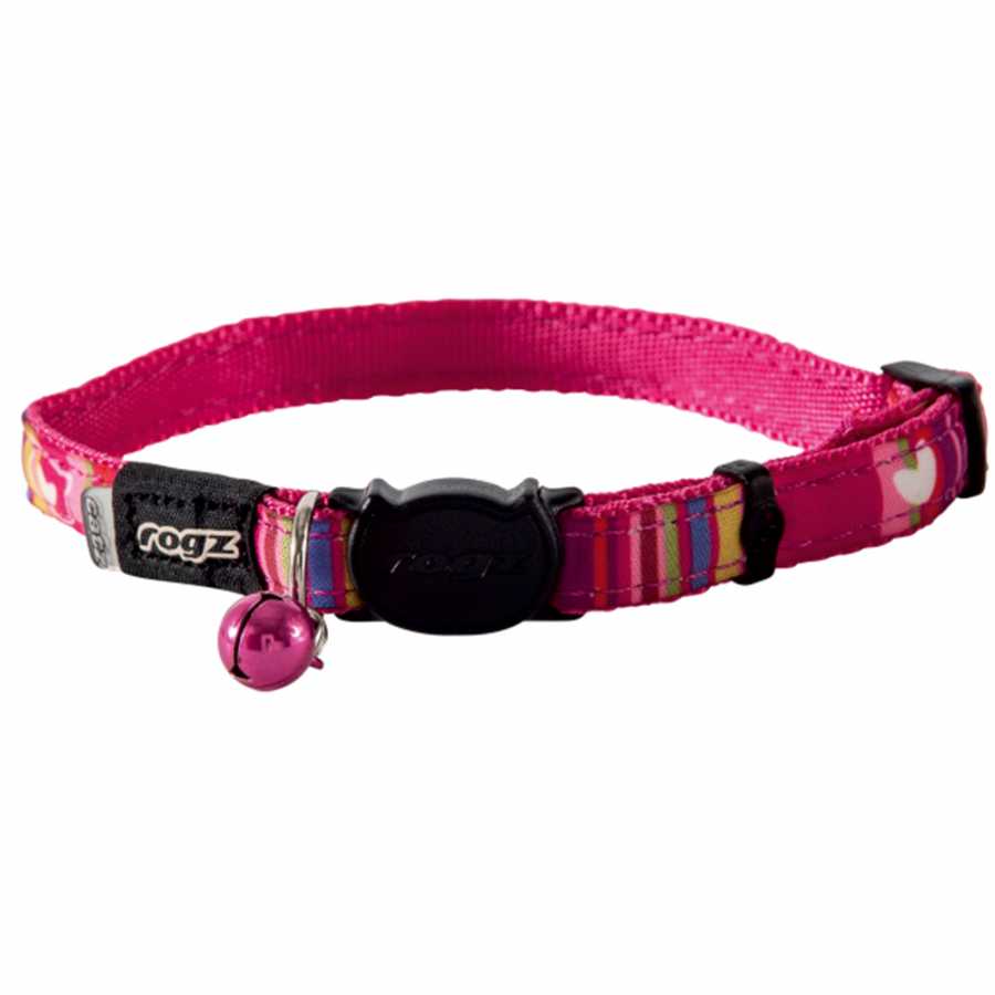 Rogz Kedi Boyun Tasması Kedi Desenli Pembe Small 11 mm 20-31 cm