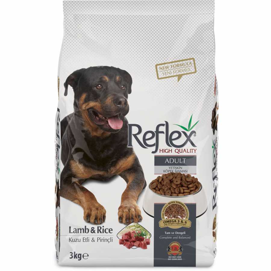 Reflex Kuzulu Pirinçli Yetişkin Köpek Maması 3 Kg