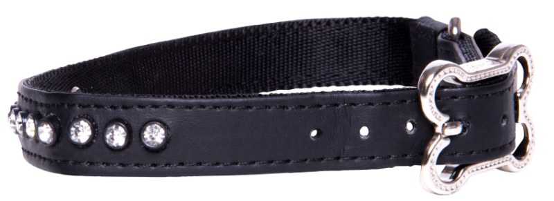Rogz Köpek Boyun Tasması Taşlı Siyah Medium 16 mm 28-36 cm