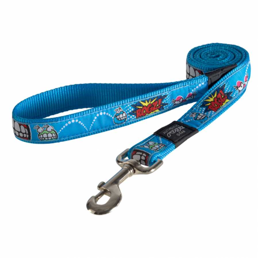 Rogz Köpek Uzatma Gülen Diş Desenli Mavi Xlarge 25 mm 120 cm