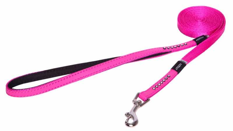 Rogz Köpek Uzatma Taşlı Pembe Xsmall 11 mm 180 cm
