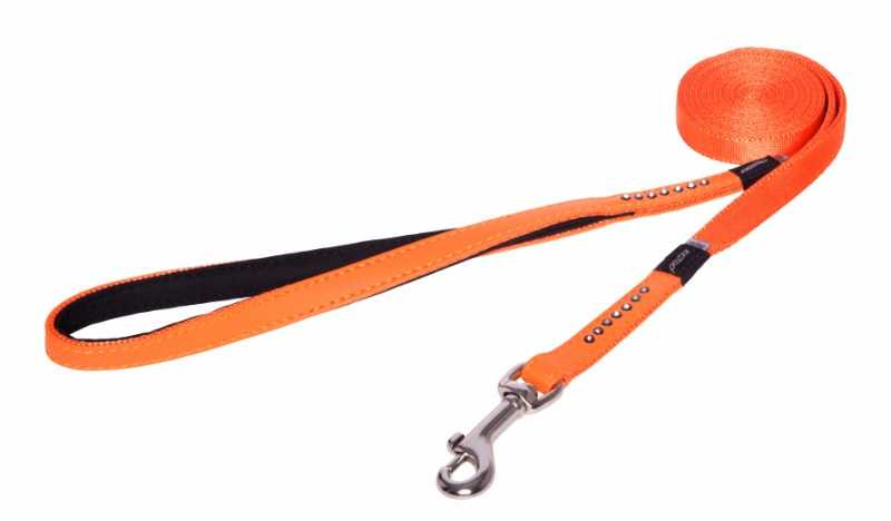 Rogz Köpek Uzatma Taşlı Turuncu Small 13 mm 180 cm