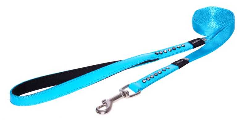 Rogz Köpek Uzatma Taşlı Mavi Small 16 mm 180 cm