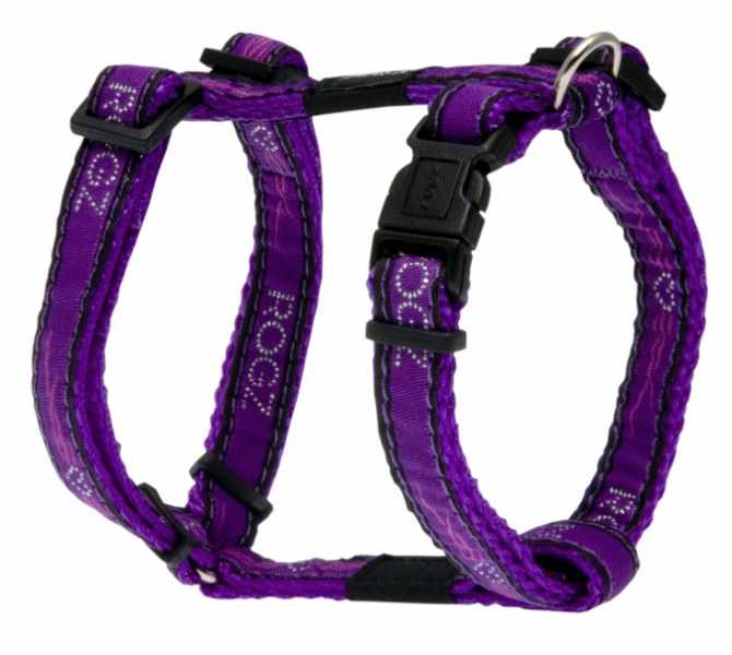 Rogz Köpek Göğüs Tasması Rogz Desenli Mor Small 11 mm 23-37 cm