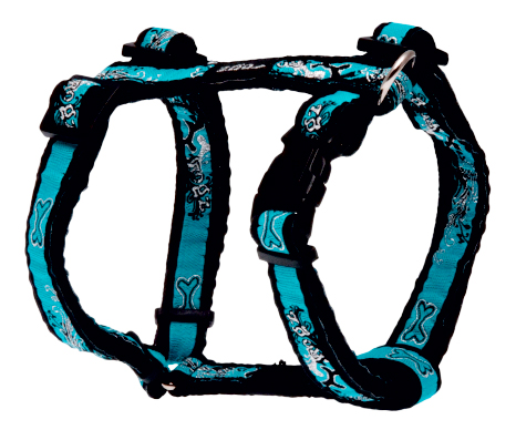 Rogz Köpek Göğüs Tasması Krom Desenli Turkuaz Xlarge 25 mm 60-100 cm