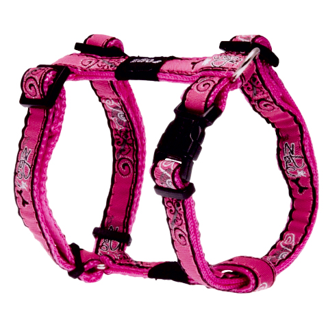 Rogz Köpek Göğüs Tasması Kemik Desenli Pembe Xlarge 25 mm 60-100 cm