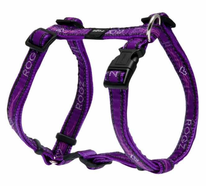 Rogz Köpek Göğüs Tasması Rogz Desenli Mor Medium 16 mm  32-52 cm