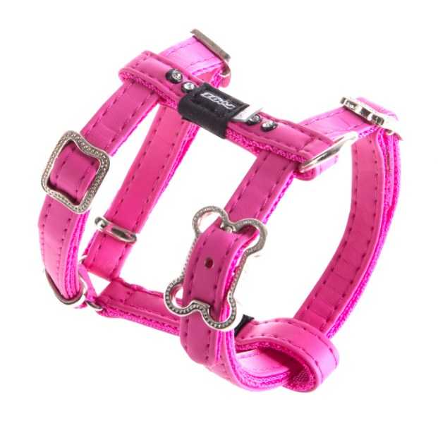 Rogz Köpek Göğüs Tasması Taşlı Pembe Xsmall 11 mm 22-34 cm