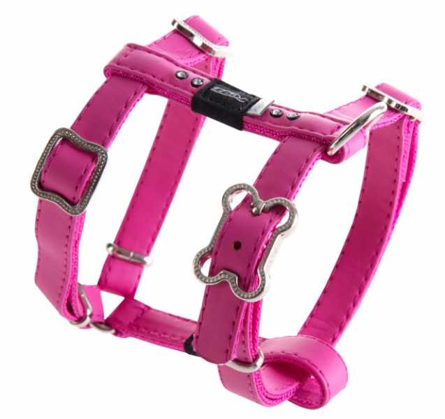 Rogz Köpek Göğüs Tasması Taşlı Pembe Small 13 mm 28-47 cm