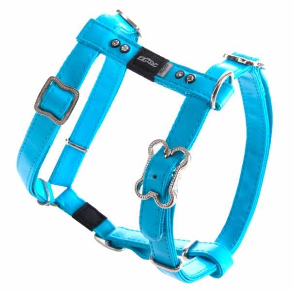 Rogz Köpek Göğüs Tasması Taşlı Mavi Medium 16 mm 40-70 cm