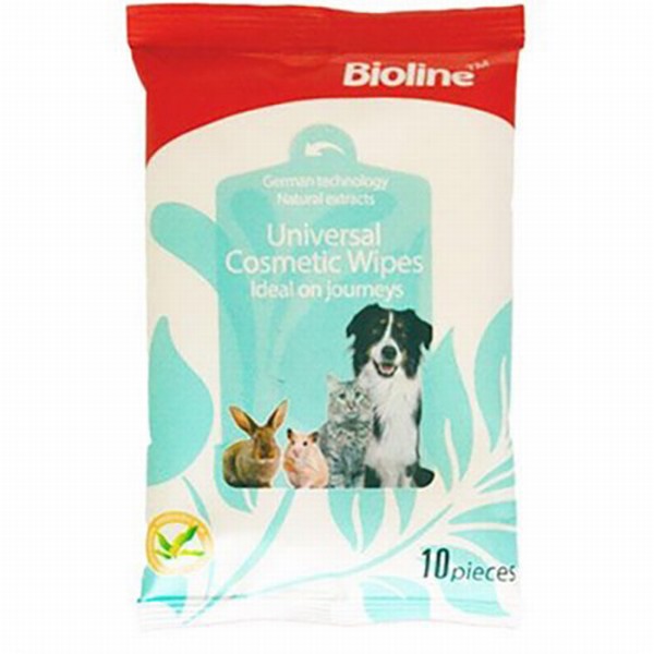 Bioline Kedi ve Köpek Islak Temizlik Mendili 10